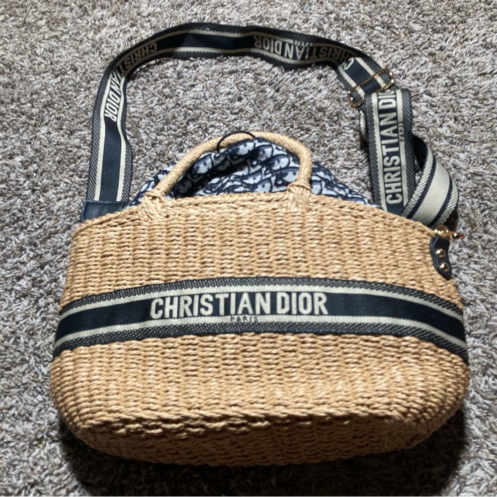 Christian Dior Oblique Wicker Basket Bag - Picture 7 of 10